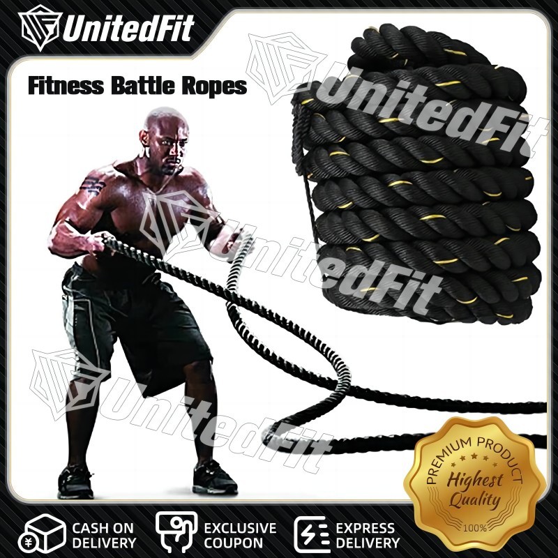 Heavy Skipping Total Body Workout Battle Ropes Outdoor Exercise In The ...