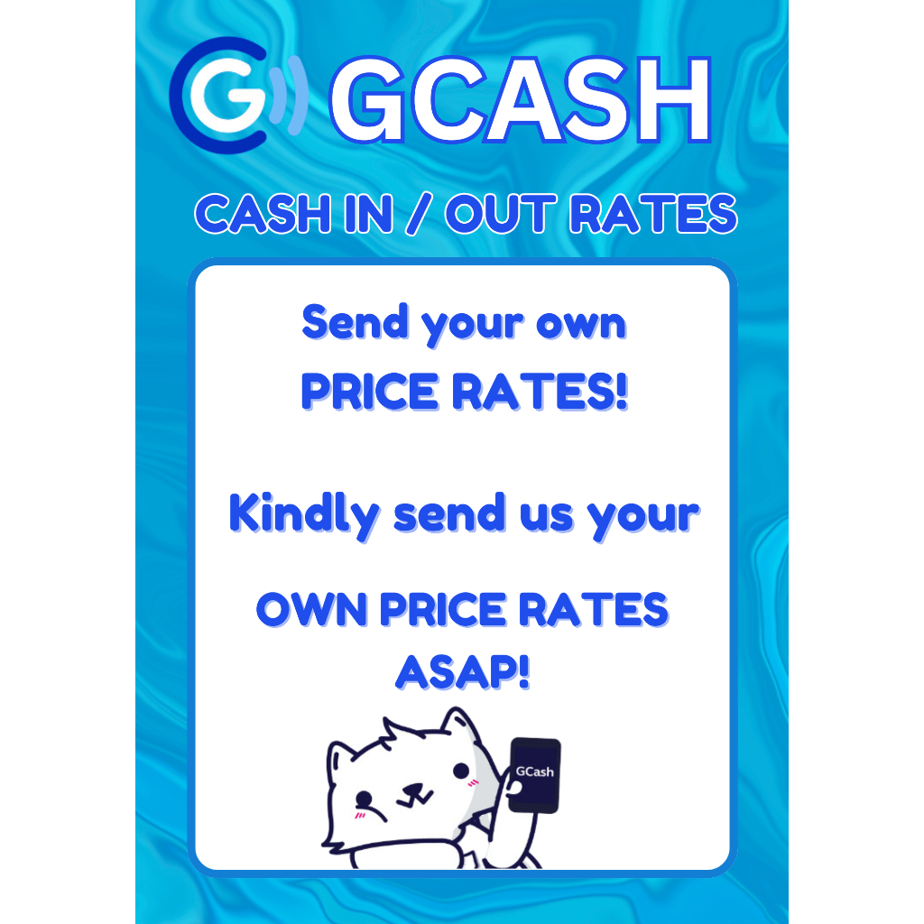 Laminated Gcash Cash In/ Out/ E-load/Print Scan Signage | Shopee ...