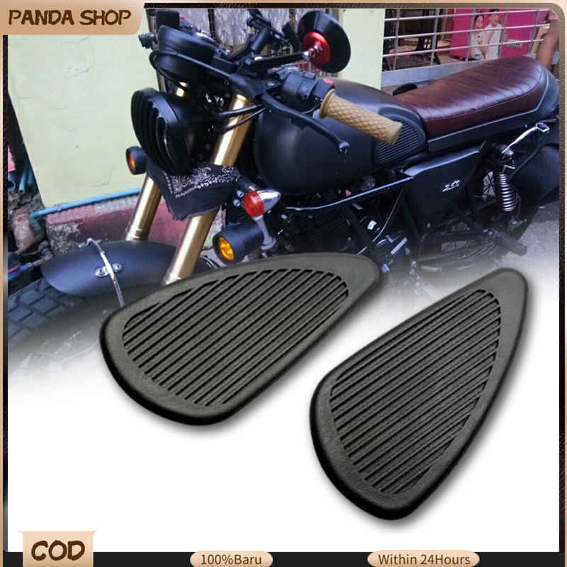 1Pair Motorcycle Fuel Tank Sticker Retro Gas Tank Knee Pad Side Panel ...