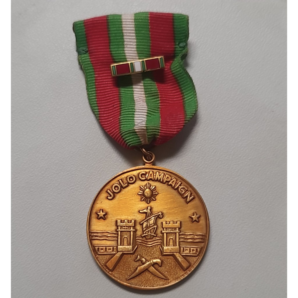 VINTAGE JOLO (Mindanao) CAMPAIGN MEDAL - By. J. TUPAZ 'EL ORO' (AWARDED ...