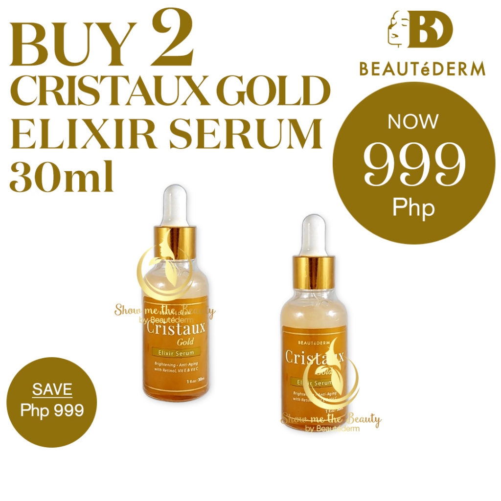 Beautederm Cristaux Gold Elixir Serum 30ml BUY 1 TAKE 1 PROMO Shopee