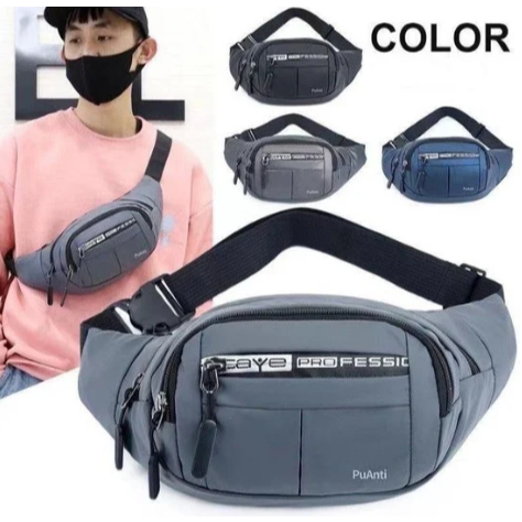 GSHICOLLECTION PUANTI Men s Beltbag Waterproof Waistbag Chest Bag Nylon Pouch Bags. Shopee Philippines