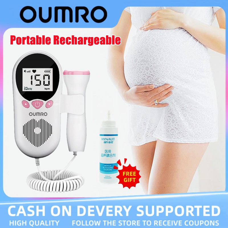 Fetal Heart Rate Monitor for Home Use – Pregnancy Baby Heartbeat Detector, Digital LCD Fetal Doppler, Safe & Easy 12–40 Weeks