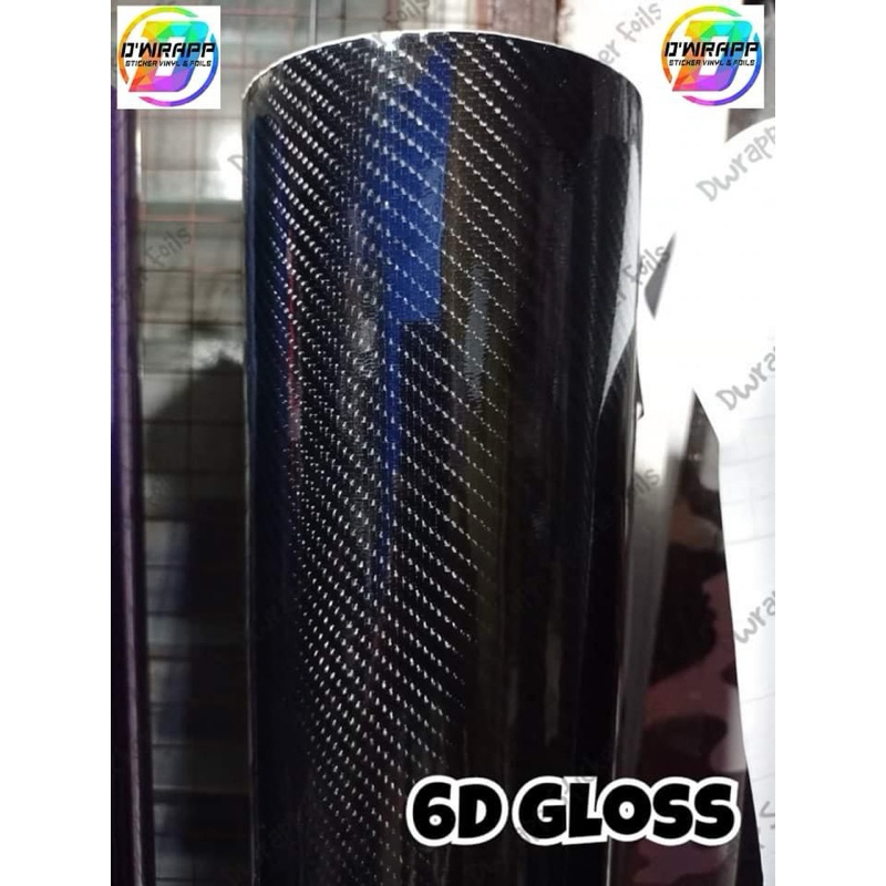 6D GLOSSY CARBON FIBER WRAP STICKER (HALFROLL SIZE) | Shopee Philippines