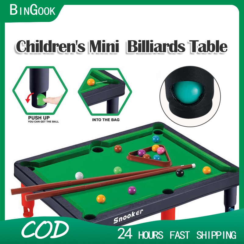 Mini Billiard Table Wooden Tabletop Pool Table Set For Kids Billiards ...