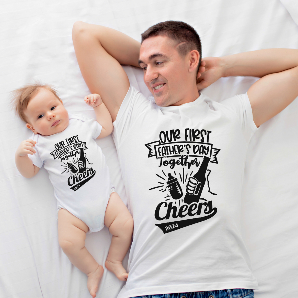Matching onesies for dad and baby hotsell