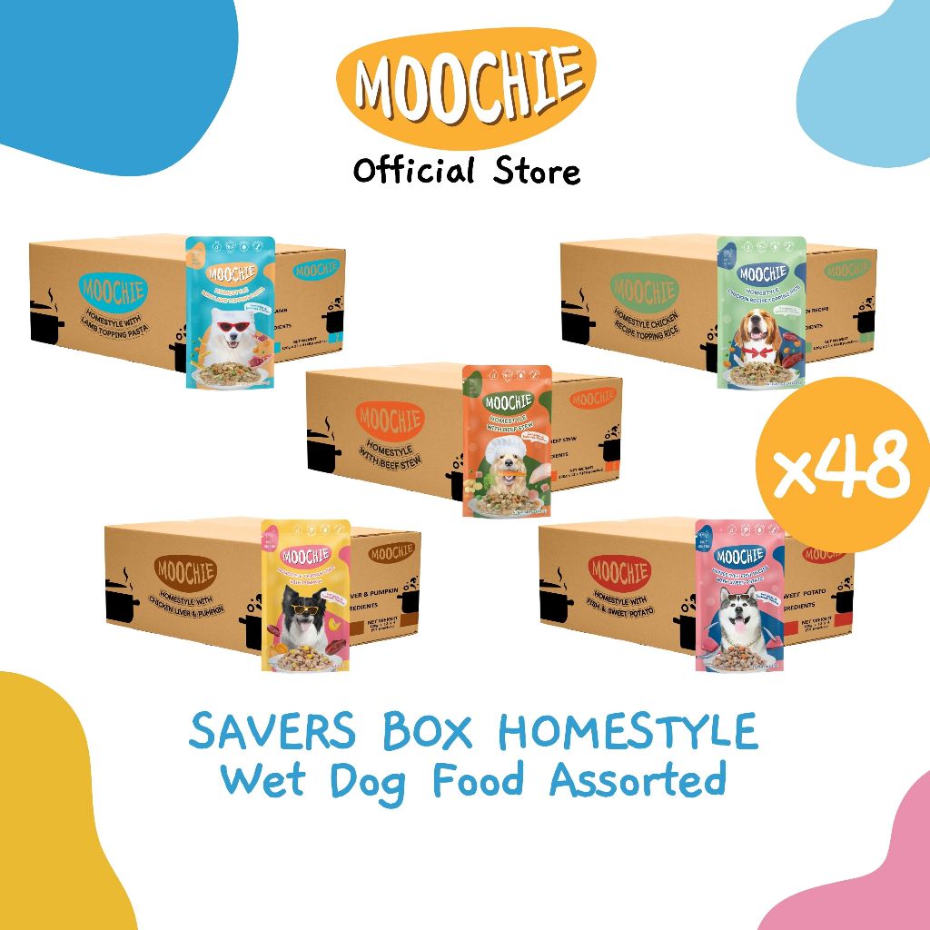 Moochie SAVERS BOX Wet Dog Food Homestyle Home Cooked Assorted Flavor ...