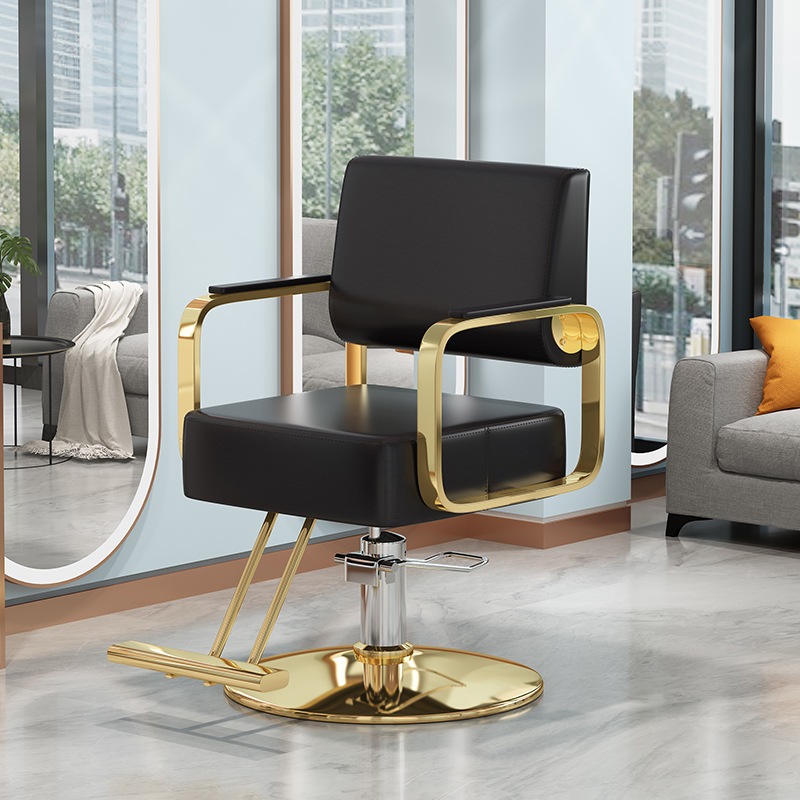 Salon special barber chair hydraulic chair adjustable height with metal ...