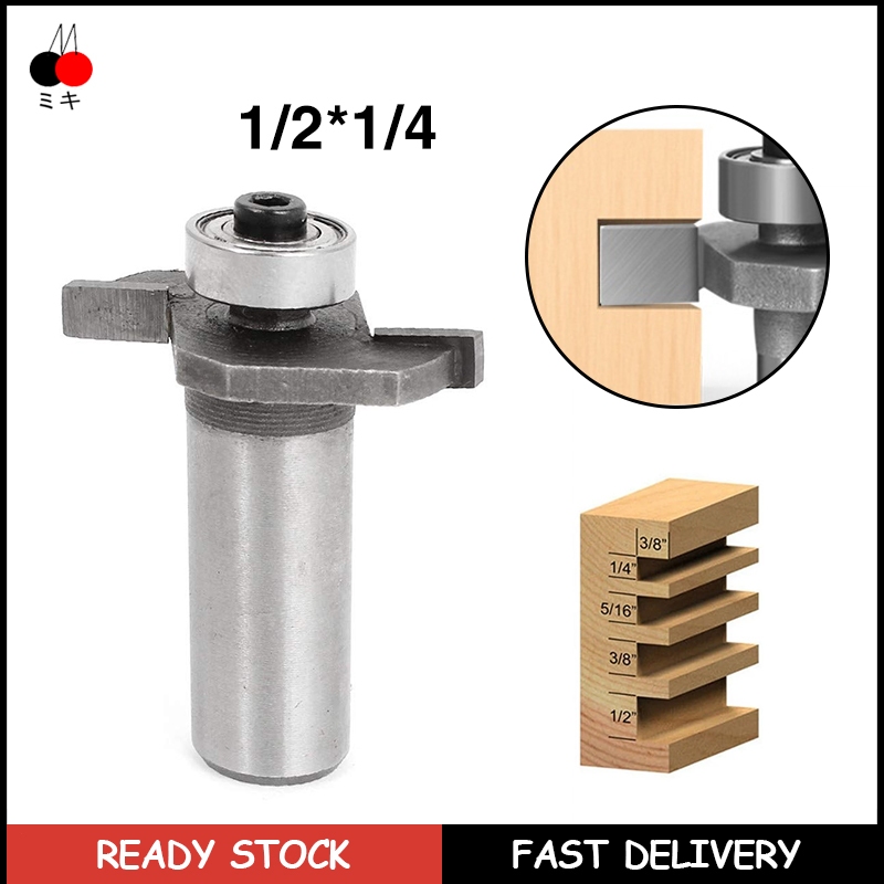 T Type Milling Cutter Slot Jointing Slotting Router Bit With bearing ...
