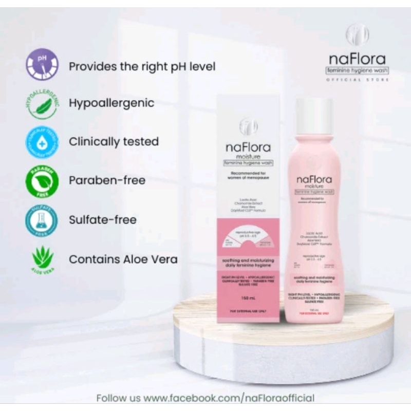 NAFLORA Feminine Hygiene Wash 150ml (Moisture) PINK BOX | Shopee ...