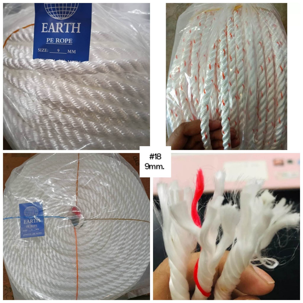 Polyester Rope no.20 10mm cOtton rope plain white/red white good ...