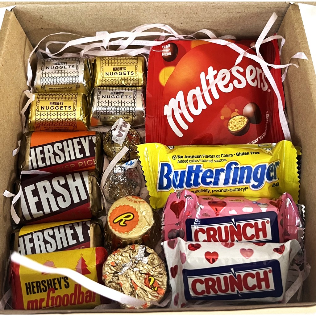 CHOCOLATE ASSORTED SMALL GIFT BOX 16 PIECES- MALTESERS BUTTERFINGER ...