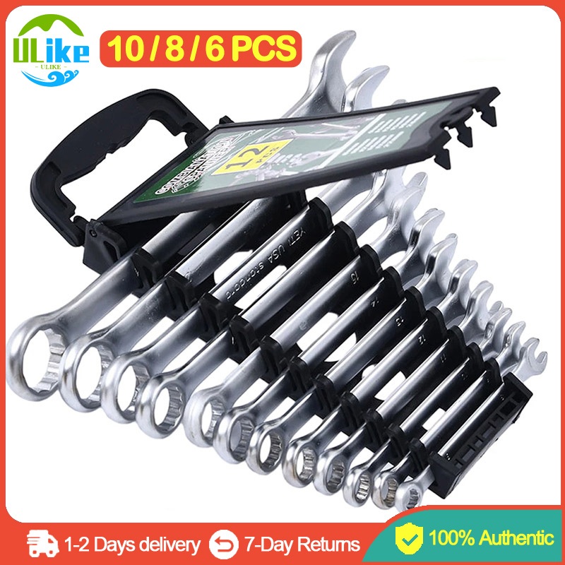 10PCS Combination Wrench Set 10 in 1 Combination Spanner Sets Rachet ...