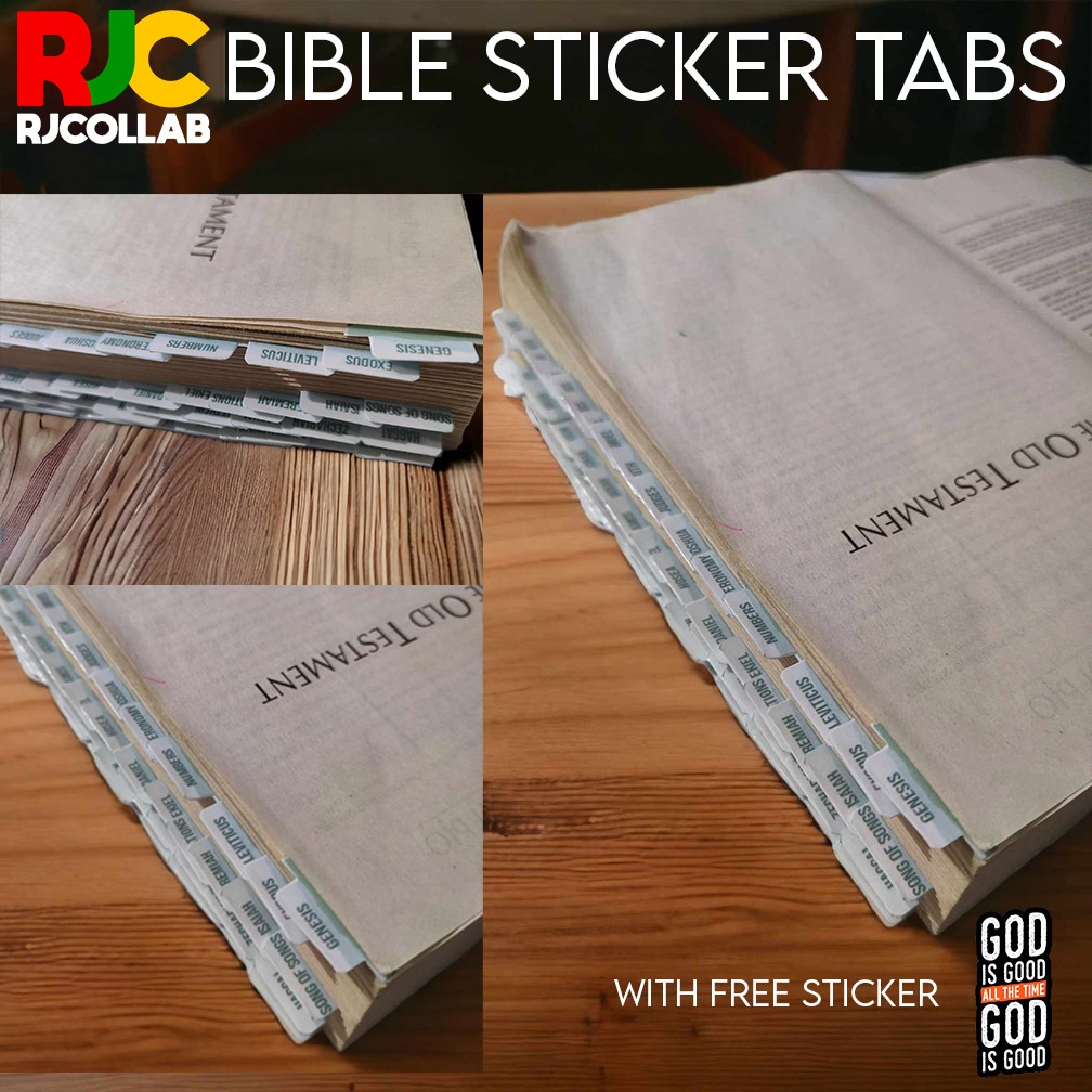 Bible Sticker Tabs (Old and New Testament) 66+1 Sticker | Shopee ...