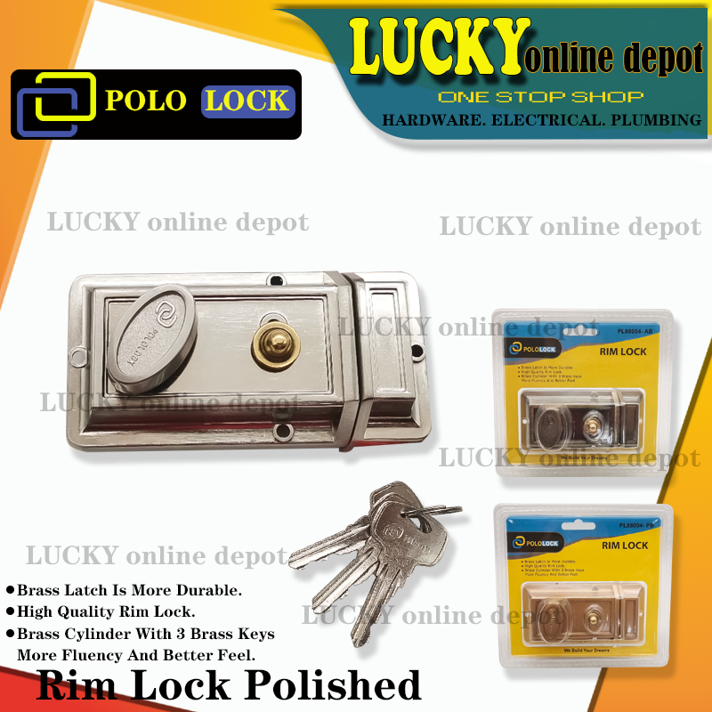 POLOLOCK PL88004 RIM LOCK 3KEYS | Shopee Philippines