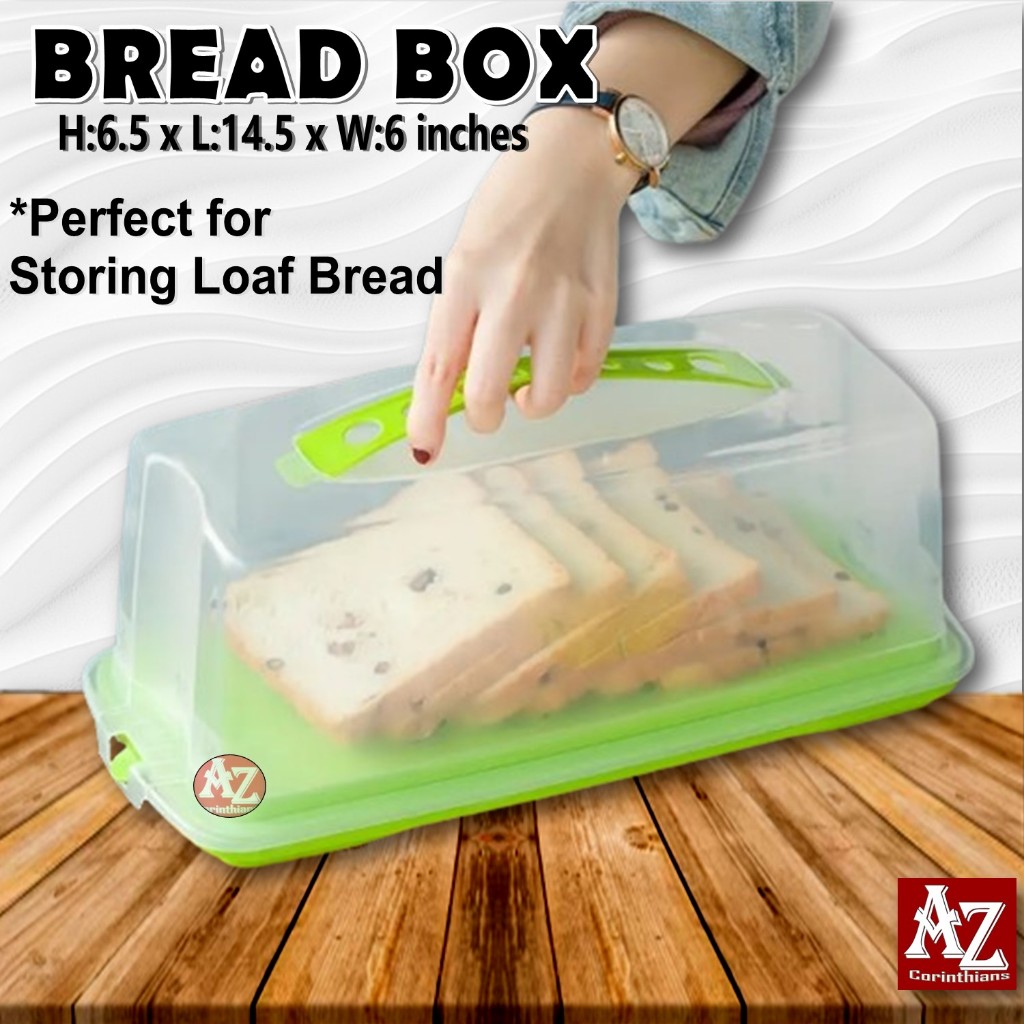 Rectangular Loaf Bread Storage Container with Handle | Shopee Philippines