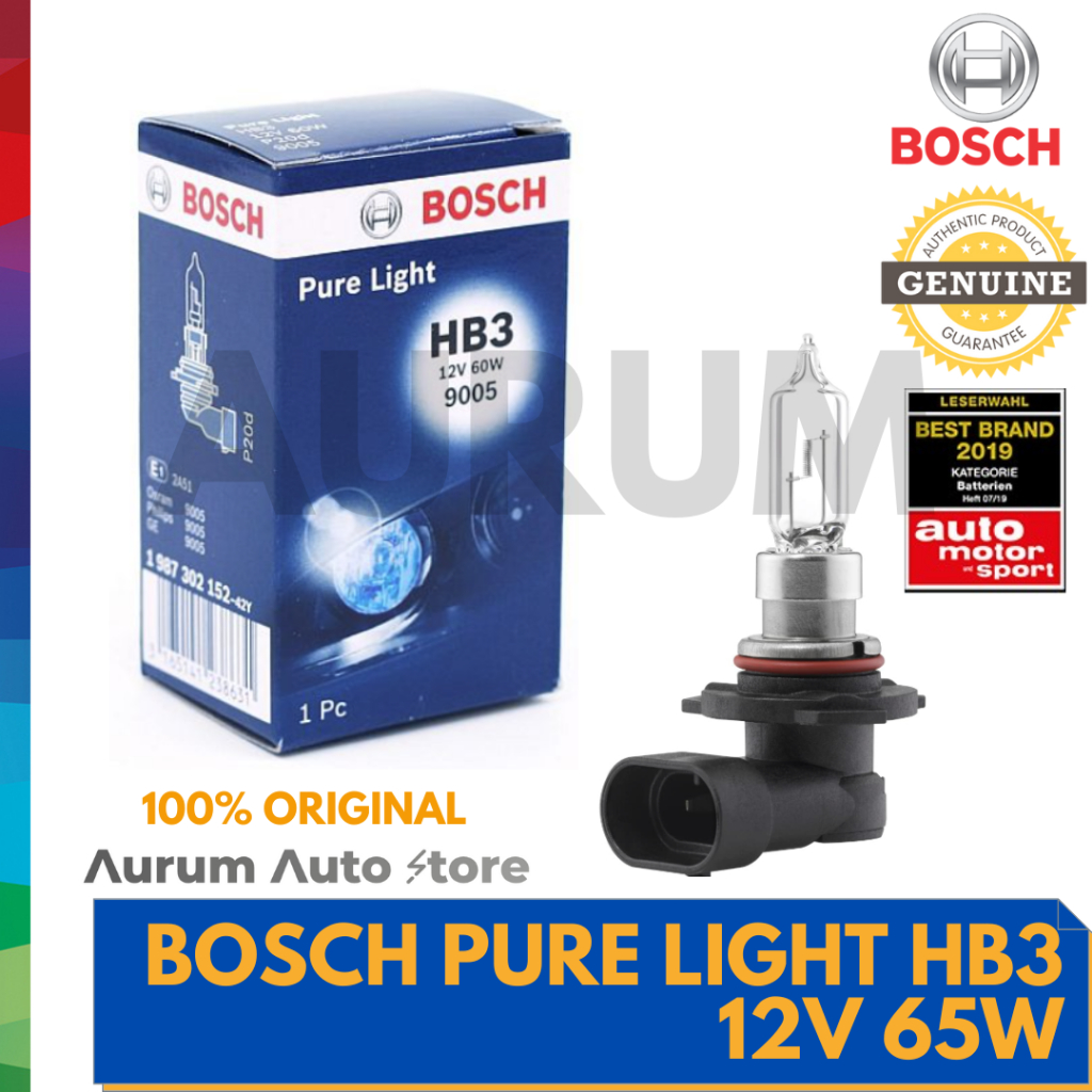 Bosch Automotive Bulb - Standard Clear HB3 (9005), 12V, 65W | Shopee ...