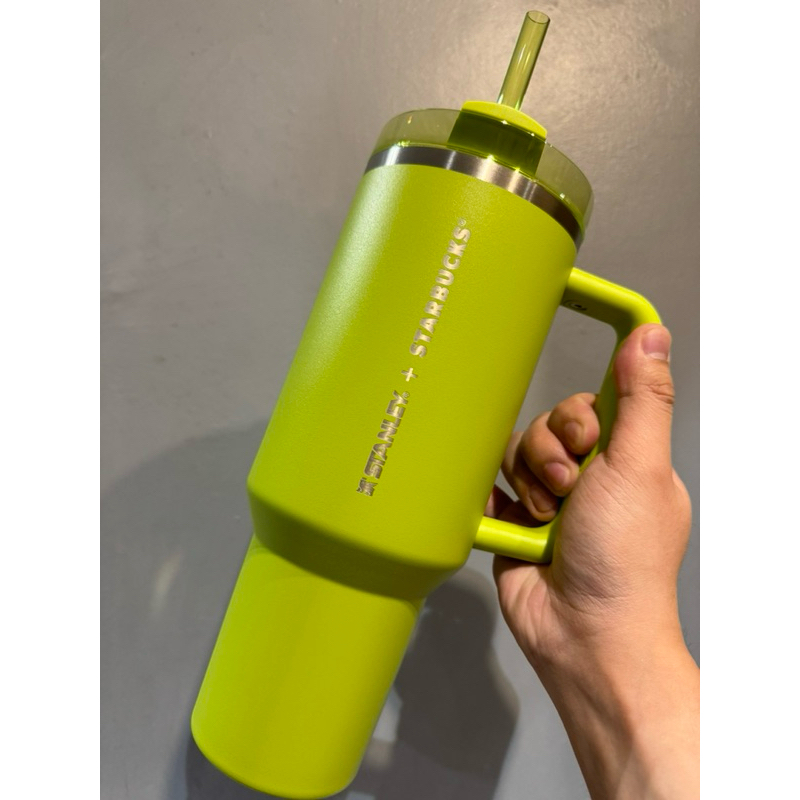 Starbucks 40oz Stanley Lime Green Quencher (Starbucks Stanley) Shopee