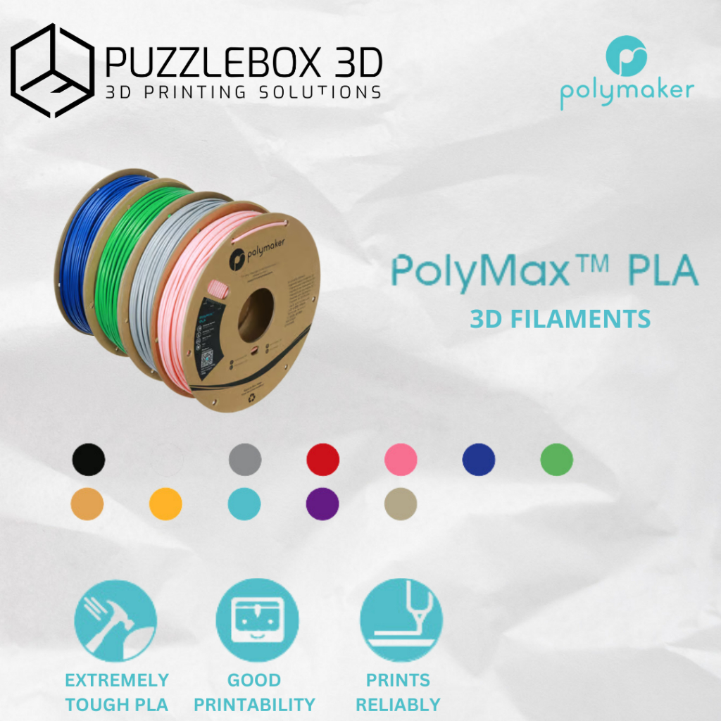 Polymaker Tough PLA PolyMax Tougher Than PLA+ 3D Printer Filament (1 ...