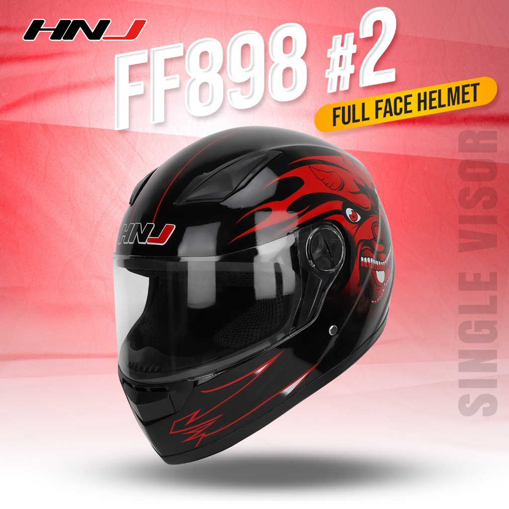 HNJ FF898 #2 Full face helmet for motorcycle (Single Visor) | Shopee ...