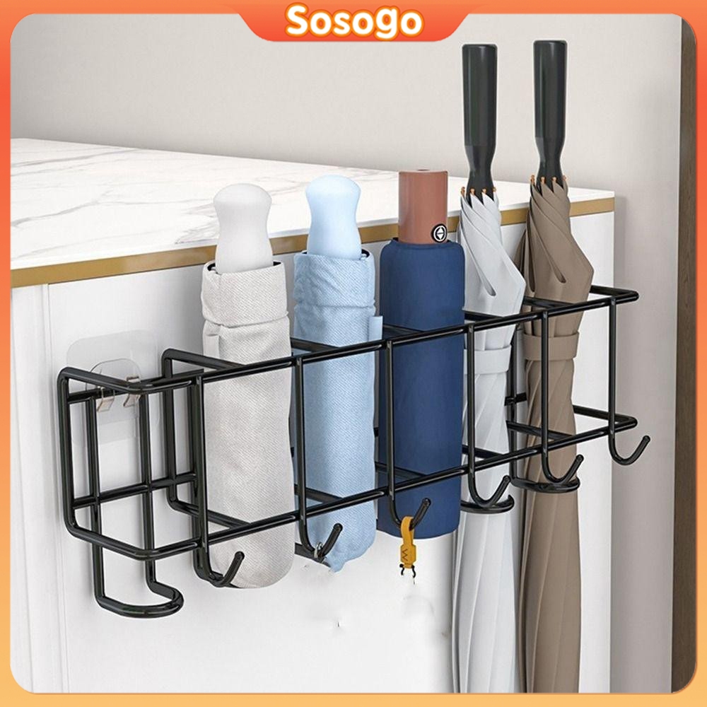 Umbrella Storage Rack 4/6 Grids Metal Bag Key bags Storage Holder ...