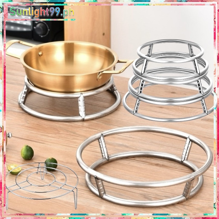 Thick stainless steel pot holder steam rack gas stove drying tray ...