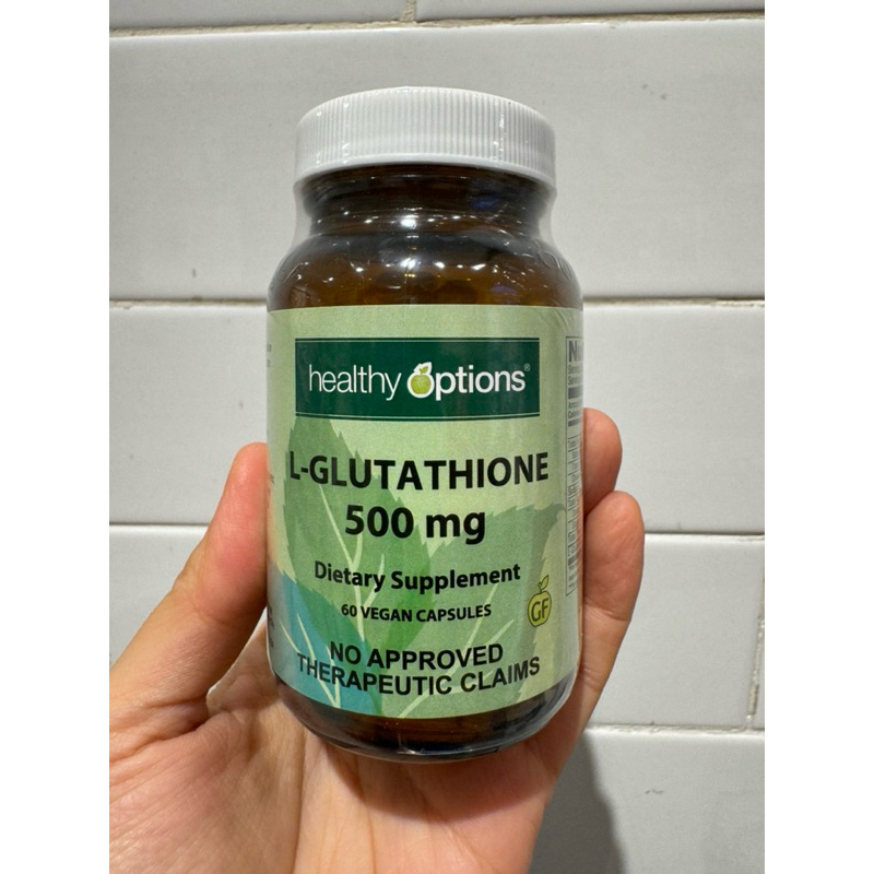 Healthy Options L-Glutathione 500mg 60 Vegan Capsules Antioxidant helps to conceive improves Liver