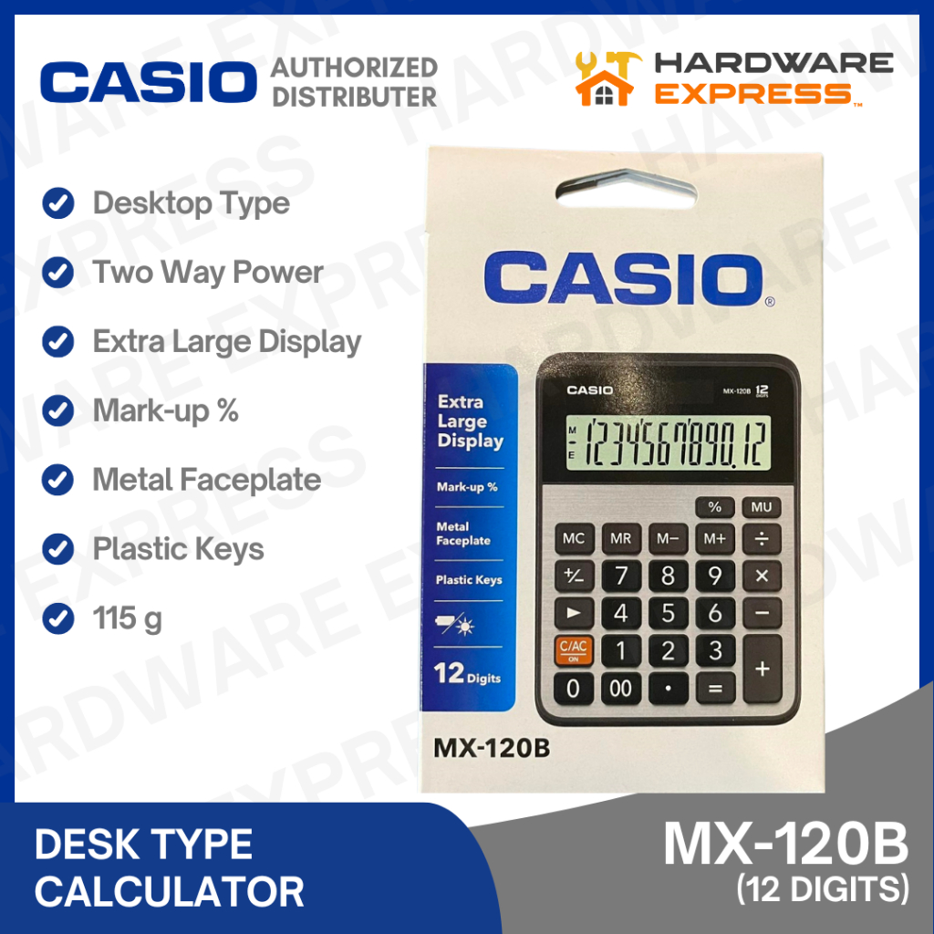 Casio MX-120B Desk Type Calculator (12 Digits) | Shopee Philippines