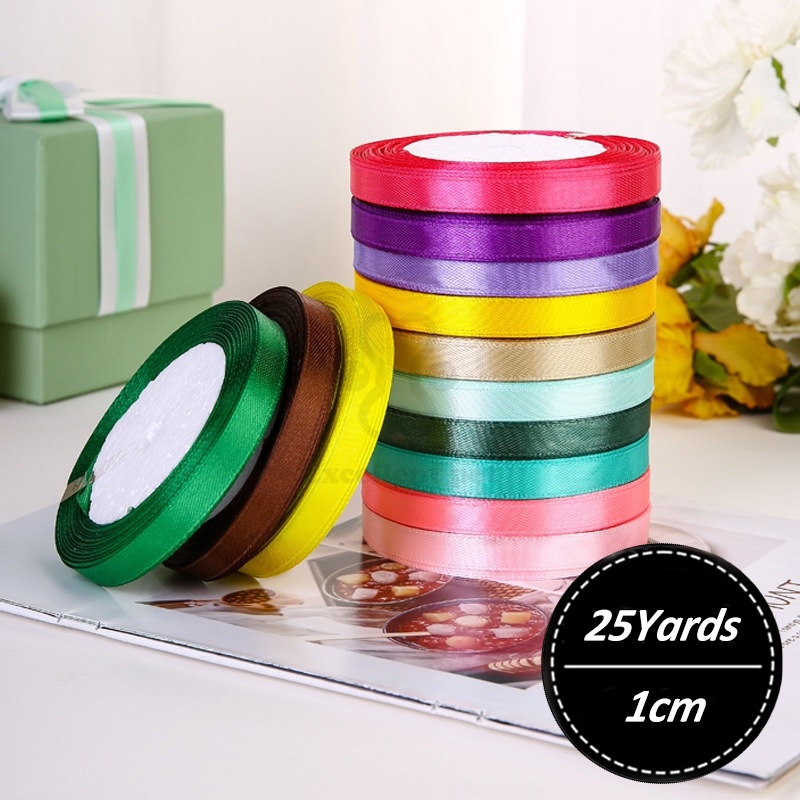 (25 Yards/Roll) 1cm Wide Ribbon Handicraft DIY Gifts Packaging ...