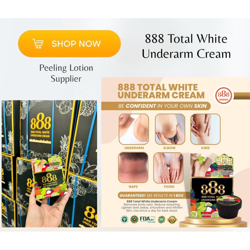 ORIGINAL 888 TOTAL WHITE UNDERARM WHITENING CREAM Shopee Philippines