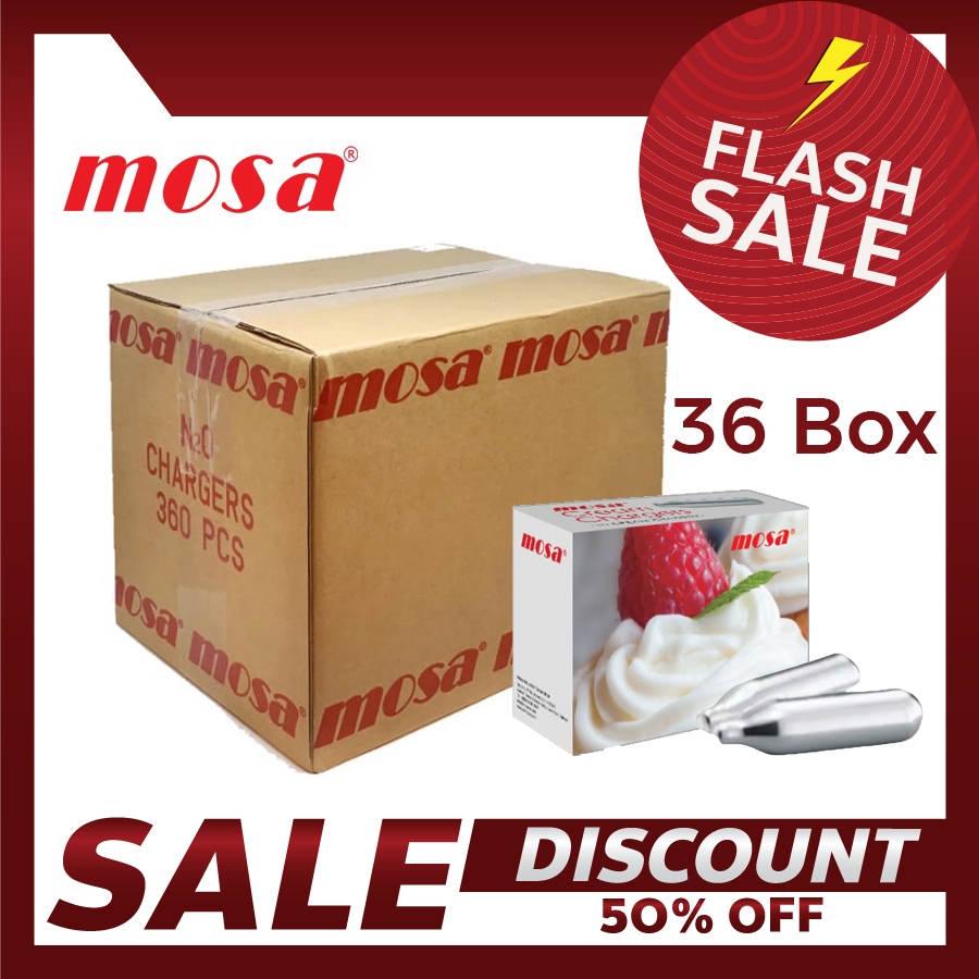 Mosa Cream Charger 36 Box 10 Chargers/Box Frappe/ Mosa / Milktea / Cake ...