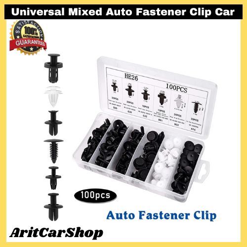 Universal Mixed Auto Fastener Clip Car Fasteners Rivet Kit Bumper Clips ...