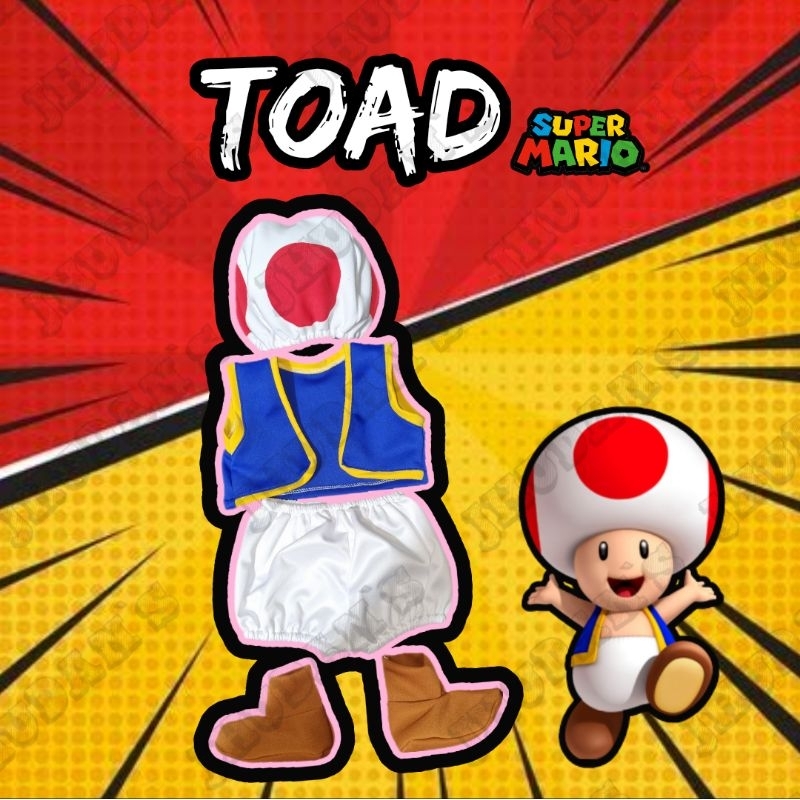 TOAD Super Mario Inspired Costume - MILESTONES/BIRTHDAY/HALLOWEEN ...
