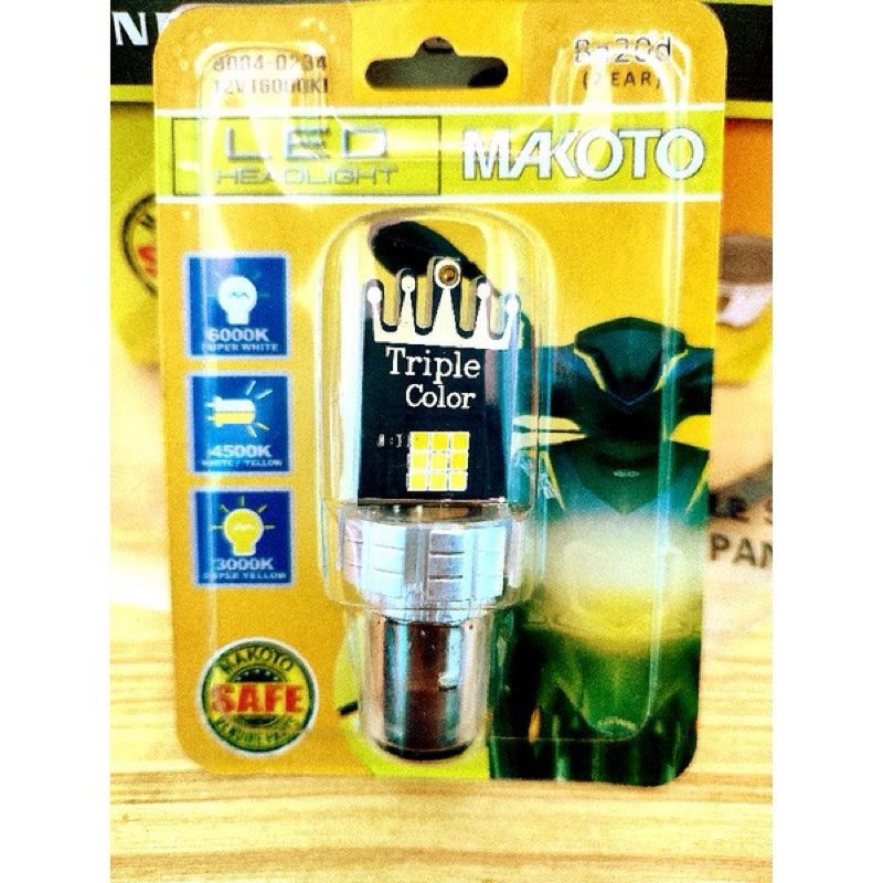 MAKOTO LED HEADLIGHT BULB STX, TMX125 ALPHA, GD110, RS110, VEGA FORCE ...