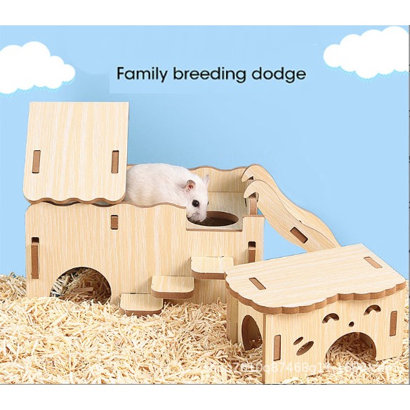 Small pet hamster toys, golden bears wooden multifunctional toys ...