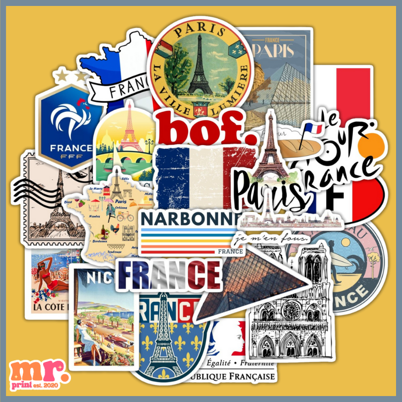 FRANCE VOL 1 STICKERS FRENCH WATERPROOF STICKERS | Shopee Philippines
