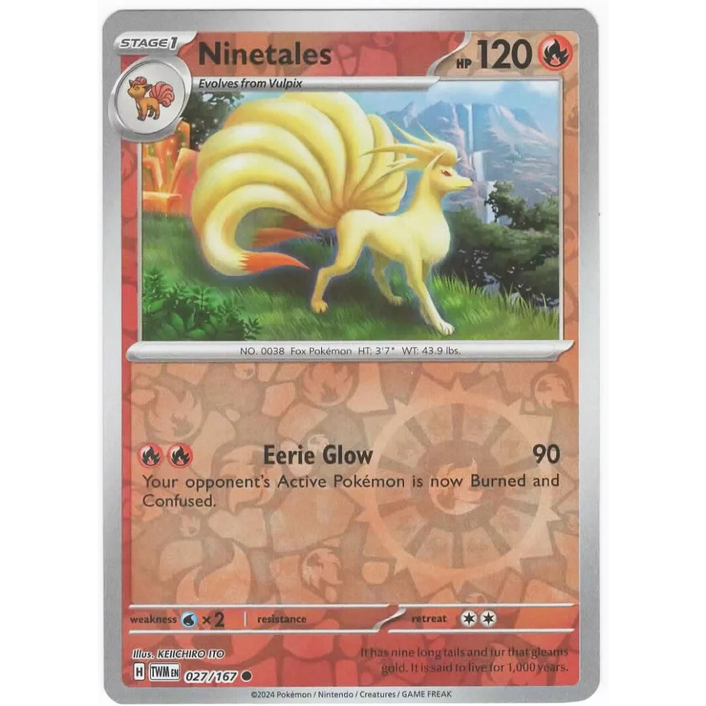 Pokemon TCG Ninetales 027/167 Twilight Masquerade TWM | Shopee Philippines