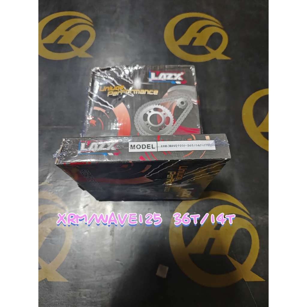 LAZX Chain Set All Size For Motorcycle Barako/Cb125/Xrm/Wave125/Fury ...