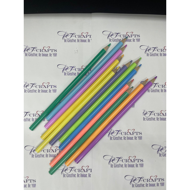 PF Crafts Pastel Color Pencils by 12s | Shopee Philippines