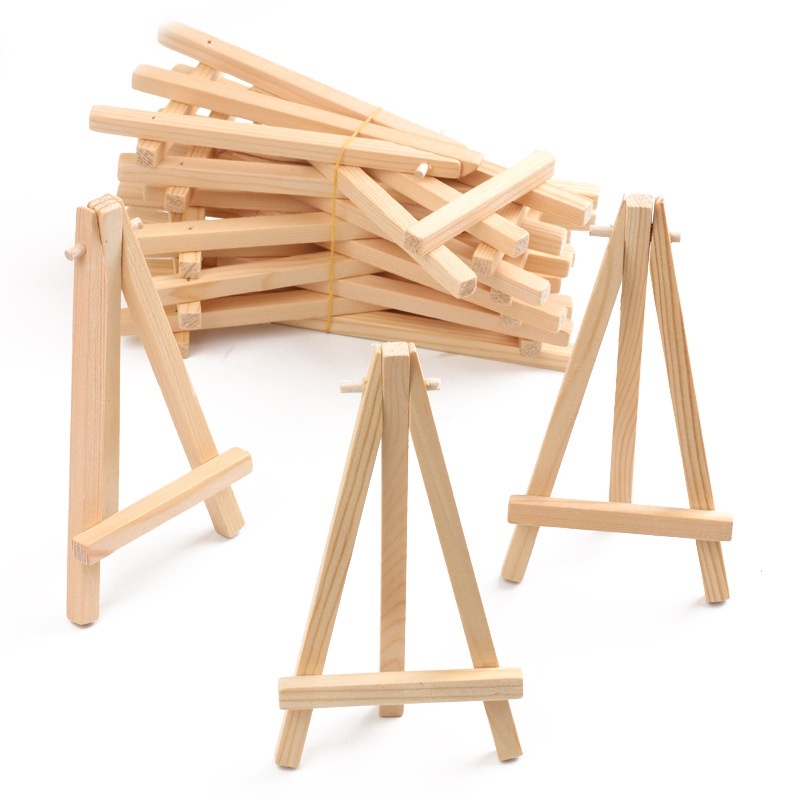 SJW 1Pc Mini Wooden Tripod Easel Display Stand/Triangle Painting Photo ...