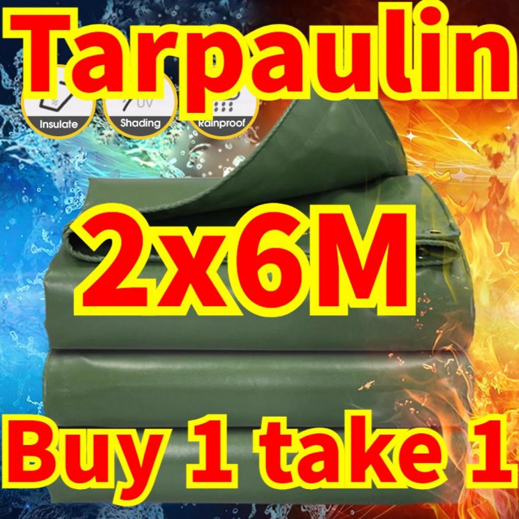 2PC Tarpaulin Trapal Waterproof Makapal Free Layout Rain Heavy Duty Buy ...