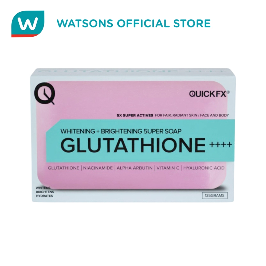 glutathione soap watsons QUICKFX Whitening + Brightening Glutathione 5uper Soap 135g