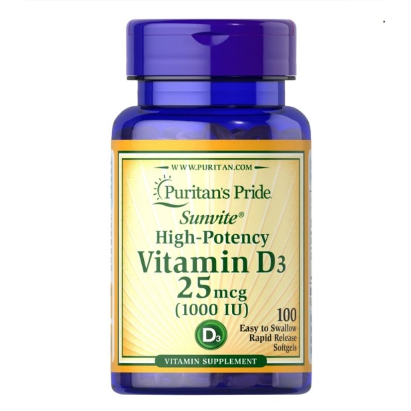 Puritan's Pride VITAMIN D3 25mcg (USA) | Shopee Philippines