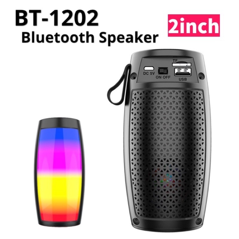 LTE BT-1202 RGB Wireless Bluetooth Speaker Mini Bass Stereo Surround ...