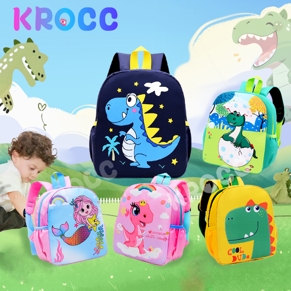 KROCC Small Dinosaur School Bag For Kids Boy Girl Bag For Toddler Baby  Backpack For Kindergarten Kid