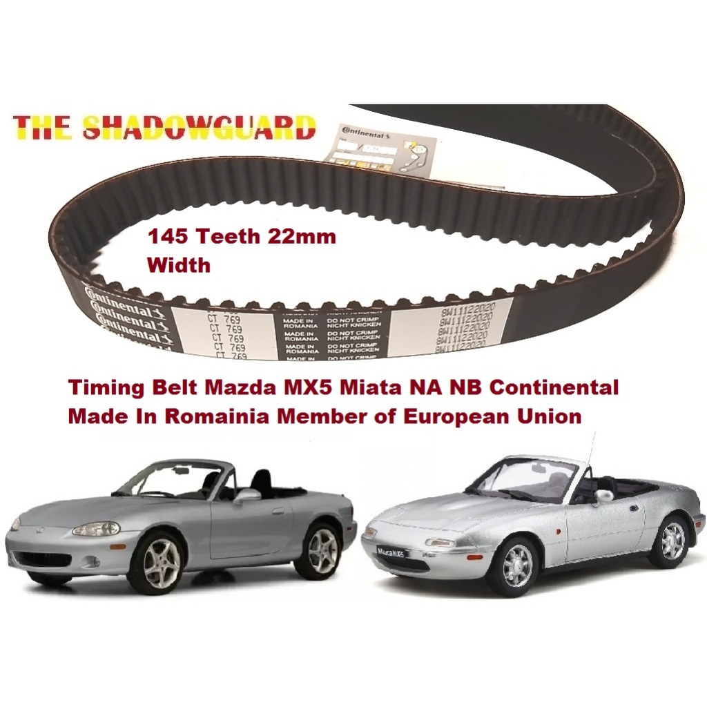 Timing Belt Mazda MX5 Miata NA NB Continental Made In Romainia | Shopee ...