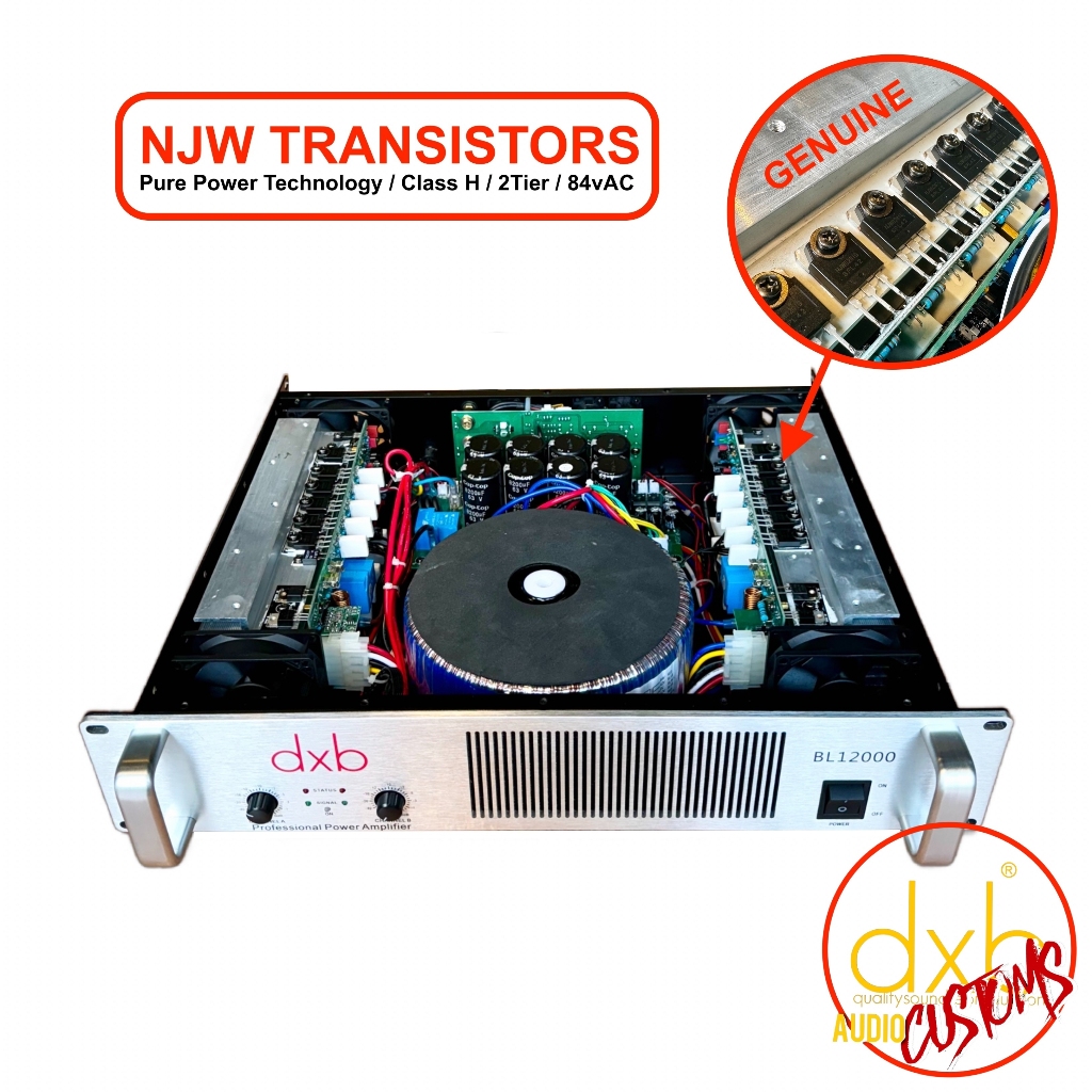 dxb BL12000 power amplifier (84v / 2 Tier / Class H / NJW Transistors