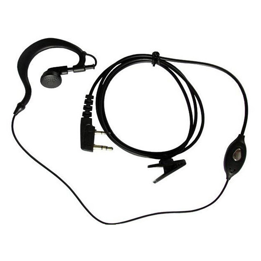 K Head 2 Pin Headset Earpiece Headphone For Kenwood Baofeng Walkie ...