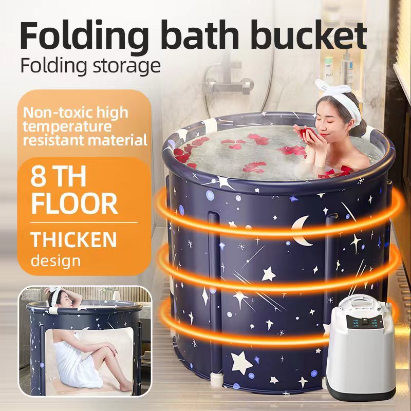 Portable Folding Bath Bucket Household Adult bathtub Bucket Pool ...