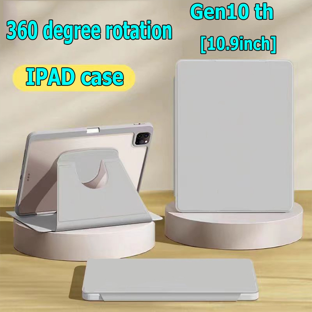360 Degree Rotating Case For iPad 10th gen 10.9 Smart Auto Sleep Wake ...